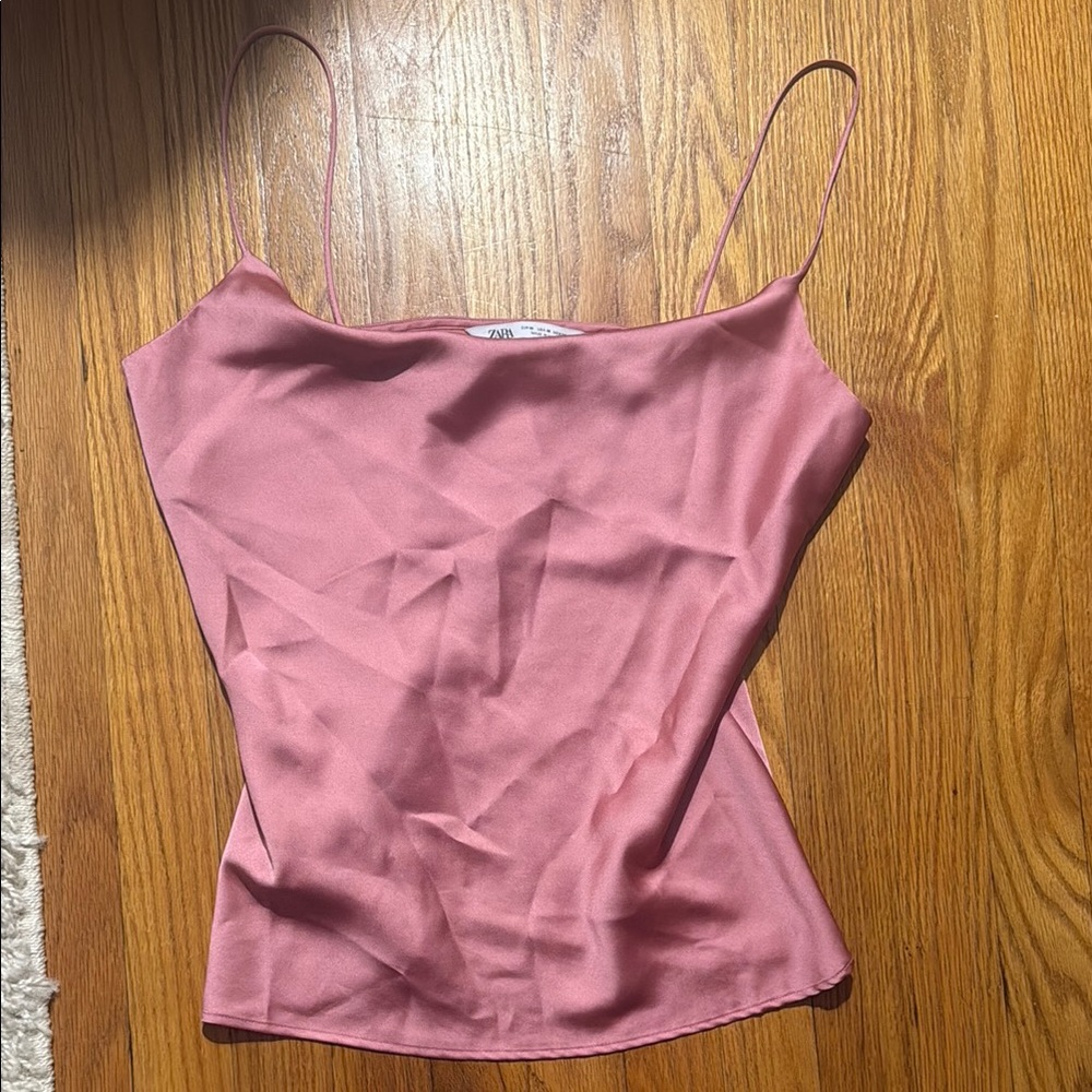 Elegant Pink Spaghetti Strap Top